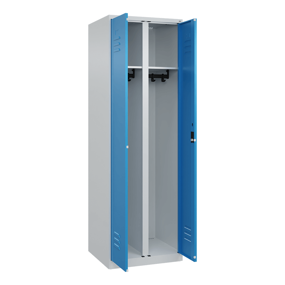 C+P Locker with partition for clean/dirty clothing, series Classic PLUS